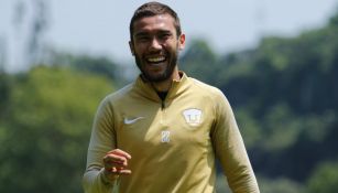 Juan Pablo Vigón, tras un entrenamiento con Pumas