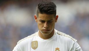 James Rodríguez, cabizbajo en un juego del Real Madrid