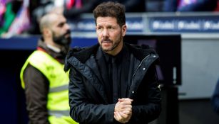 Diego Simeone en el partido ante el Espanyol en la Jornada 13 de La Liga