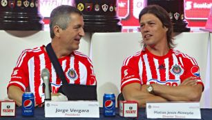 Jorge Vergara y Matías Almeyda en su etapa de Chivas