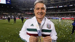 Gerardo Martino luego de ganar la Copa Oro