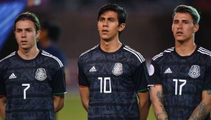 Córdova, Macías y Calderón con la Selección Mexicana