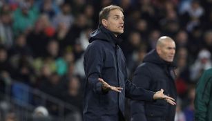 Thomas Tuchel, en el partido del PSG contra el Real Madrid