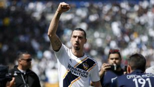 Zlatan tras un juego en la Major League Soccer