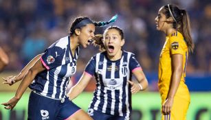 El festejo del gol de Rayadas de Monterrey