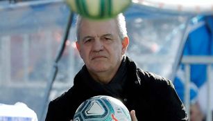 Javier Aguirre, durante un partido del Leganés