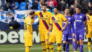 Lionel Messi en el partido ante Leganés