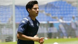 Diego Lainez, en un entrenamiento del Betis