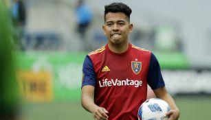 Sebastián Saucedo jugando con en la MLS