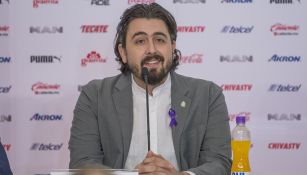 Amaury Vergara, en una conferencia de prensa 