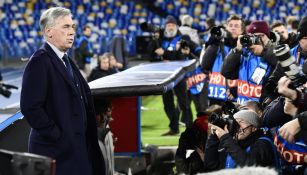 Carlo Ancelotti durante un partido del Napoli