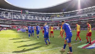 La Máquina, en un partido del Apertura 2019 en el Estadio Azteca