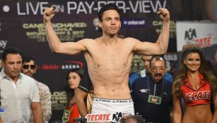 Julio César Chávez Jr. durante el pesaje previo a la pelea vs Canelo