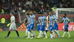 Jugadores de Rayados al final del partido vs Liverpoool