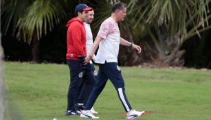 Ricardo Peláez tras un entrenamiento con Chivas 