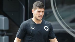 Javier saliendo de un entrenamiento de Gallos 