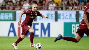 Andrés Iniesta en un partido con el Vissel Kobe 