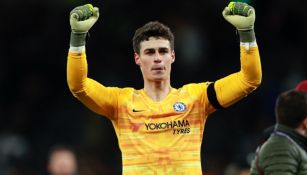 Kepa Arrizabalaga celebra la victoria del Chelsea