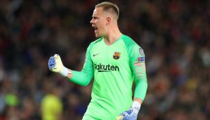 Ter Stegen en partido con el Barcelona