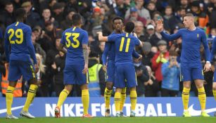 Los jugadores del Chelsea celebrando la victoria 