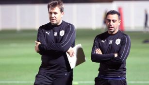 Xavi Hernández durante un entrenamiento del Al-Sadd