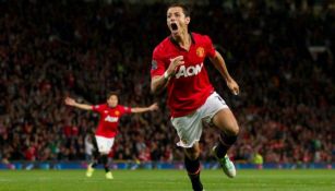 Javier Hernández, en su etapa con el Manchester United