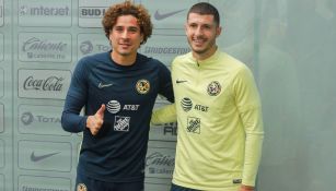 América: Memo Ochoa y Guido Rodríguez en las instalaciones del club