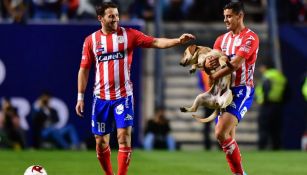 Germán Berterame y Tunita en el Atlético San Luis vs Cruz Azul