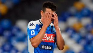 Hirving Lozano en lamento con Napoli en San Paolo