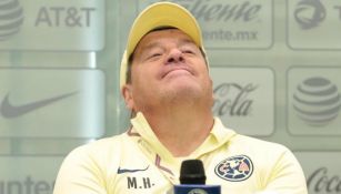 Miguel Herrera, estratega del América, en conferencia de prensa