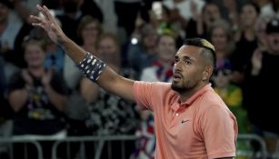 Nick Kyrgios después de vencer a Karen Khachanov