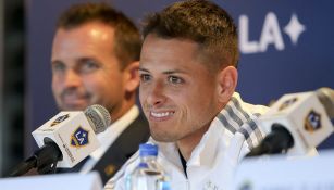 Javier Hernández, en conferencia de prensa con el Galaxy