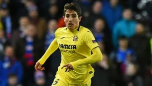 Santiago Cáseres en acción con Villareal