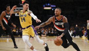 Lakers y Blazers se enfrentaron el viernes en el Staples Center