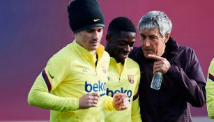 Dembelé abandonó práctica del Barcelona