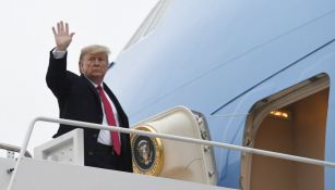 Donald Trump, previo a un vuelo