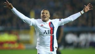 Kylian Mbappé celebra una anotación con el PSG