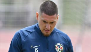 Nicolás Castillo durante un entrenamiento con América