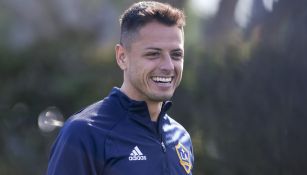 Chicharito tras su presentación con el Galaxy 