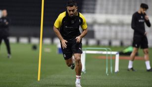 Marco Fabián, en su primer entrenamiento en Qatar