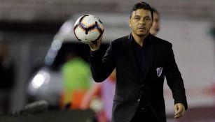 Marcelo Gallardo durante un duelo de River Plate 