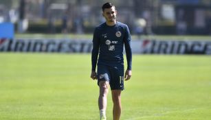 Nicolás Benedetti durante un entrenamiento con América