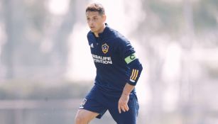 Chicharito durante la pretemporada con el Galaxy 