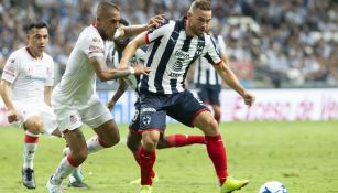 Vincent Janssen, durante un juego entre Rayados y Toluca