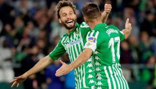 Betis en celebración de gol