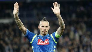 Marek Hamsik durante un partido con Napoli