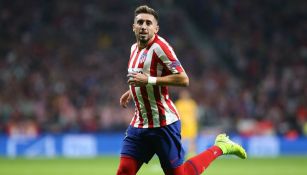 Herrera, en un partido del Atlético de Madrid