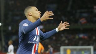 Mbappé, durante un partido del PSG