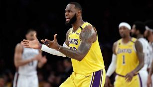 LeBron James, en un partido de Lakers