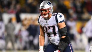 Rob Gronkowski en partido con los Patriots